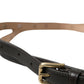 Dolce & Gabbana Elegant Dark Brown Leather Waist Belt