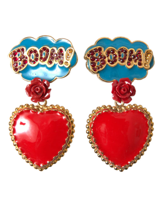 Dolce & Gabbana Multicolor Crystal Embellished Clip-on Earrings