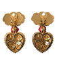 Dolce & Gabbana Multicolor Crystal Embellished Clip-on Earrings