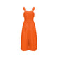 PINKO Chic Orange Cotton Sleeveless Tracksuit Dress