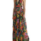 Dolce & Gabbana Chic Floral Maxi Slip Dress in Multicolor Silk