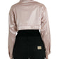 Dolce & Gabbana Elegant Pink Cropped Denim Jacket