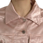 Dolce & Gabbana Elegant Pink Cropped Denim Jacket