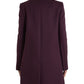 Dolce & Gabbana Elegant Purple Wool-Cashmere Trench Coat