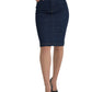 Dolce & Gabbana Elegant High-Waist Denim Knee Skirt