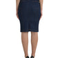 Dolce & Gabbana Elegant High-Waist Denim Knee Skirt