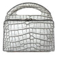 Balenciaga Metallic Silver Alligator Leather Mini Bag