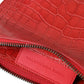 Balenciaga Exotic Red Alligator Leather Clutch