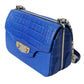 Balenciaga Alligator Skin Mini Shoulder Bag - Elegant Blue