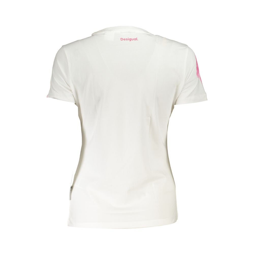 Desigual White Cotton Tops & T-Shirt