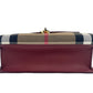 Burberry Macken Small Crimson House Check Leather Crossbody Bag