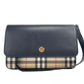 Burberry New Hampshire Small Check Black Leather Crossbody Bag