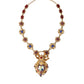 Dolce & Gabbana Gold Brass Mama Mary Crystal Pearl Embellished Necklace