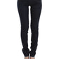 Ermanno Scervino Chic Dark Blue Slim Jeans for Elegant Style