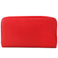 Burberry Elmore Red Embossed Logo Leather Continental Clutch Wallet