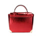 Michael Kors Manhattan Medium Crimson Leather Top Handle School Satchel Bag