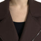 Dolce & Gabbana Brown Coat Short Biker Wool Jacket