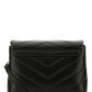 Saint Laurent Black Leather Toy Loulou Crossbody Bag