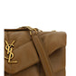 Saint Laurent Brown Lamb Leather Puffer Toy Shoulder Bag