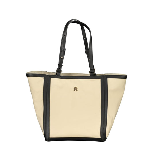 Tommy Hilfiger Beige Polyester Handbag