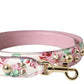 Dolce & Gabbana Pink Floral Handbag Accessory Shoulder Strap