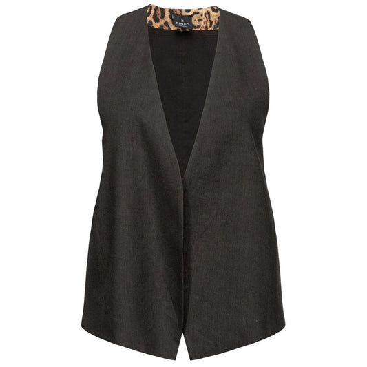 PINKO Black Linen Vest