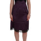 Dolce & Gabbana Elegant Purple Silk Lace Shift Dress