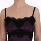 Dolce & Gabbana Elegant Purple Silk Lace Shift Dress