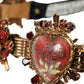 Dolce & Gabbana Gold Brass Sacred Heart Waist Belt