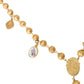 Dolce & Gabbana Gold Tone Chain Brass Beaded Statement Sicily Necklace