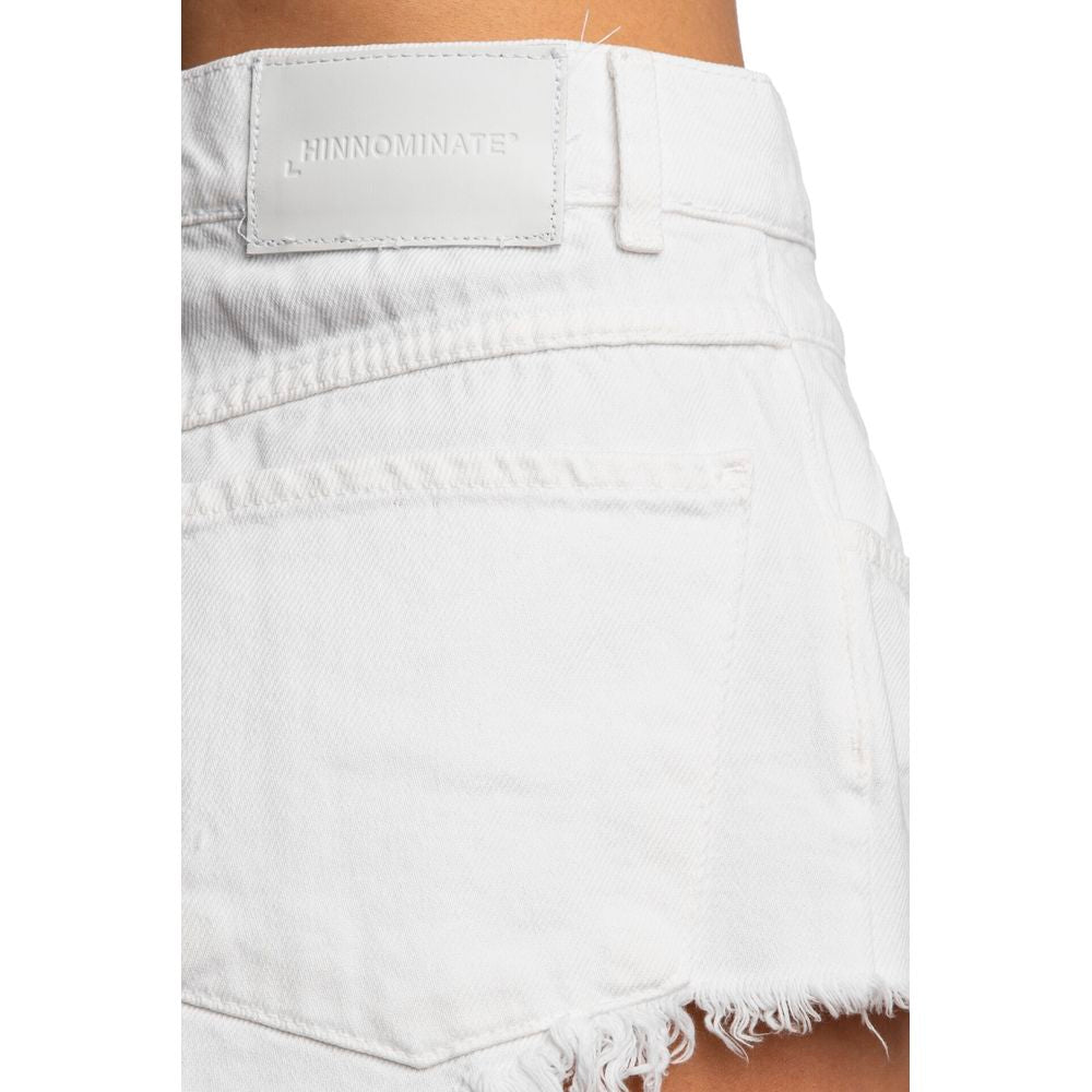 Hinnominate White Cotton Short