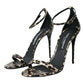 Dolce & Gabbana Brown Leopard Leather Heels Sandals Shoes