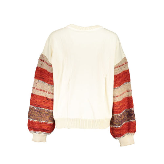 Desigual White Cotton Sweater