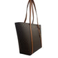 Michael Kors Large Pratt Brown Shoulder Zip Tote Bag