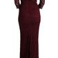 Dolce & Gabbana Bordeaux Sheath Dress with Silk Lining