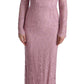 Dolce & Gabbana Elegant Pink Long Sleeve Sheath Dress