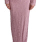 Dolce & Gabbana Elegant Pink Long Sleeve Sheath Dress