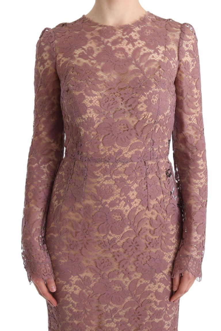 Dolce & Gabbana Elegant Pink Sheath Dress with Silk Lining