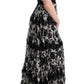 Dolce & Gabbana Elegant Floral Print Silk Gown