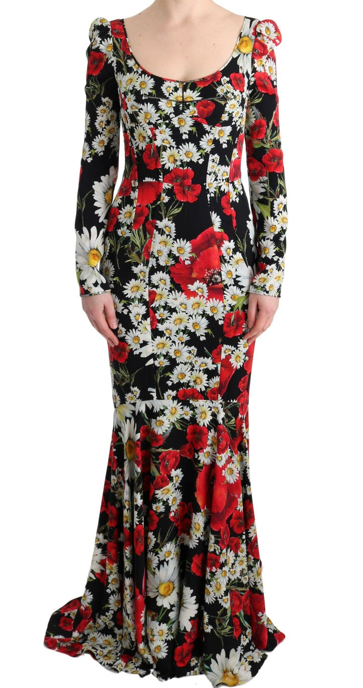 Dolce & Gabbana Elegant Full Length Sheath Floral Dress