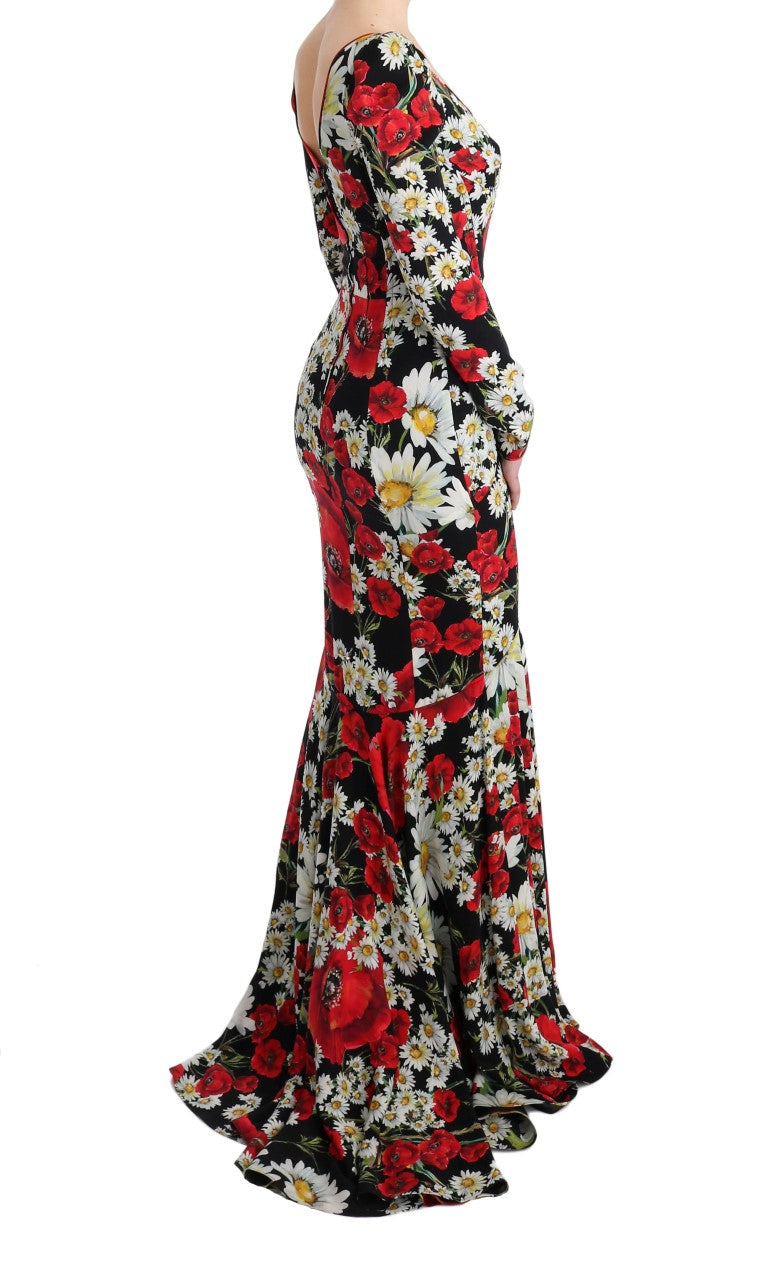 Dolce & Gabbana Elegant Full Length Sheath Floral Dress