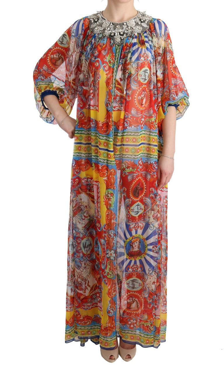 Dolce & Gabbana Elegant Full-Length Tunic Maxi Dress