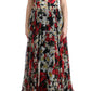 Dolce & Gabbana Floral Maxi Gown with Sunflower Print and Crystals