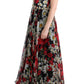 Dolce & Gabbana Floral Maxi Gown with Sunflower Print and Crystals