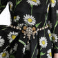 Dolce & Gabbana Elegant Sunflower Maxi Gown with Crystals