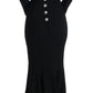 Dolce & Gabbana Elegant Black Sheath Gown with Crystals