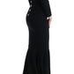 Dolce & Gabbana Elegant Black Sheath Gown with Crystals