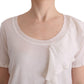 MARGHI LO' Elegant White Lana Wool Top