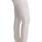 Ermanno Scervino Chic White Slim Fit Cotton Pants