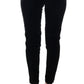 Ermanno Scervino Chic Black Slim Fit Cropped Pants